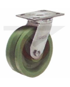 Stainless Swivel Caster - 5" x 2" Poly V Groove