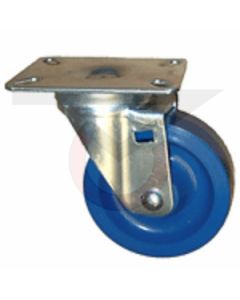 Swivel Caster - 4" x 1-1/4" Solid Polyurethane - Extra Large Plate