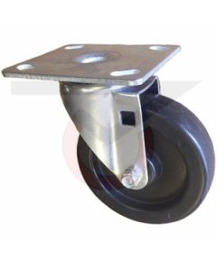 Swivel Caster - 3" x 1-1/4" Hard Rubber - Extra Large Plate