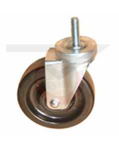 Stainless Steel Swivel Caster - 1/2" Threaded Stem - 3-1/2" Phenolic Wheel