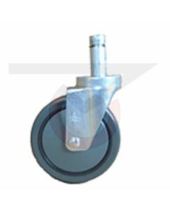 Wire Shelving Caster - 5" Polyurethane Wheel - 0.845" Grip Ring Stem