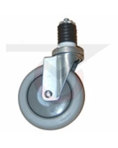 Swivel Caster - 3" Gray Rubber - 1.5" Expanding Stem