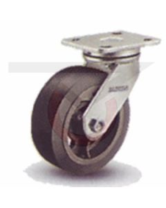 71 Series Swivel Caster - Rubber on Iron 4" x 2"