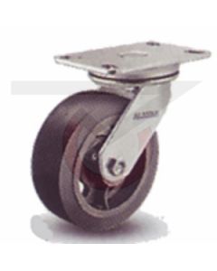 72 Series Swivel Caster - Rubber on Iron 5" x 2"