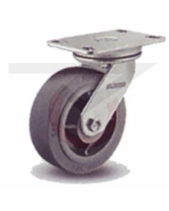 72 Series Swivel Caster - Gray Rubber 4" x 2"