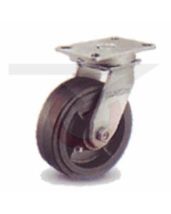 90 Series Swivel Caster - Rubber on Iron 10" x 3"