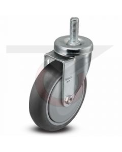 Swivel Caster - 1/2"-13 x 1-1/2" Threaded Stem - 4" Polyurethane on Polypropylene