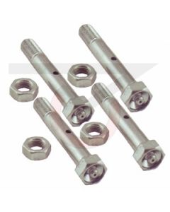 Stainless Steel Axle with Grease Fitting - 3/8"-16 x 2-1/4" - 4-PACK