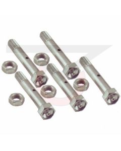 Axle w/ Grease Fitting - 1/2"-13 x 4" - 5 PACK