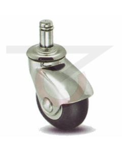 7/16" x 1" Grip Ring Stem Caster - 2" Neoprene (75 lb. Capacity)