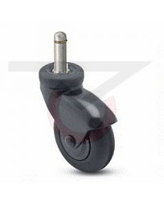 7/16" x 7/8" Grip Ring Stem Caster - 3" Neoprene BLACK FINISH (110 lb. Capacity)