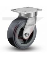 Kingpinless Swivel Caster - 6" x 2" Solid Polyurethane