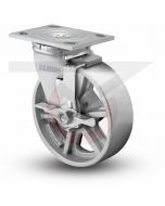 Albion 16 Series Swivel Caster with Face Brake - Cast Iron 4" x 2"