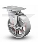 Albion 16 Series Swivel Caster with Face Brake - Cast Iron 6" x 2"