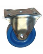 Rigid Caster - 5" x 1-1/4" Solid Polyurethane - Large Plate