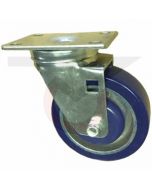 Swivel Caster - 4" x 1-1/4" Polyurethane on Aluminum - Small Plate