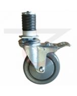 Total Lock Caster - 1-1/2" Expanding Stem - 3" Polyurethane