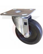 Swivel Caster - 3" x 1-1/4" Soft Rubber - Extra Large Plate