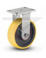 310 Series Kingpinless Rigid Caster - 10" x 3" Polyurethane on Iron - Precision Bearings