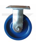 Stainless Steel Rigid Caster - 4" x 2" Solid Polyurethane