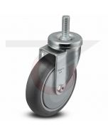 Swivel Caster - 1/2"-13 x 1-1/2" Threaded Stem - 5" Polyurethane on Polypropylene